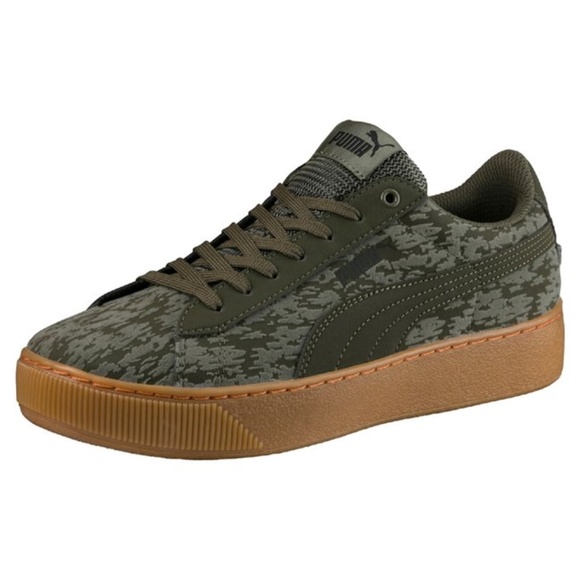 puma platform olive